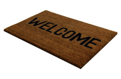 JVL Welcome PVC Coir Doormat.